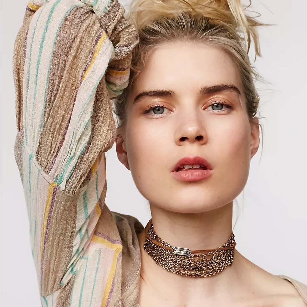NWT Free People Rollin' in the Deep Choker Bronze